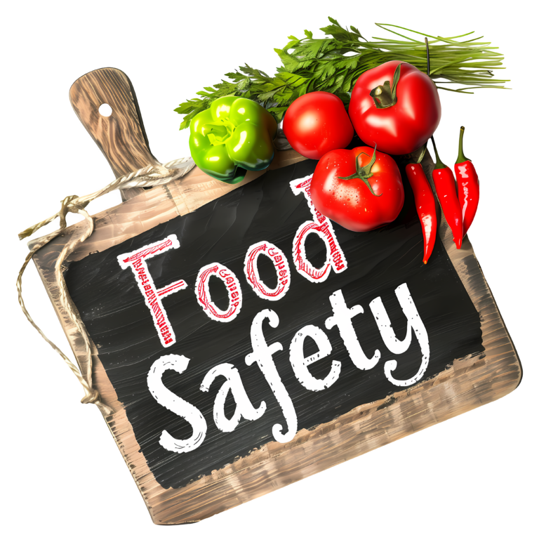 Free Download Food Safety Sign with Fresh Vegetables PNG File with Transparent Background