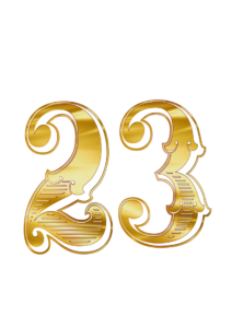 Luxury Gold Number 23 PNG