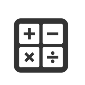 Calculator Minimalist Logo PNG