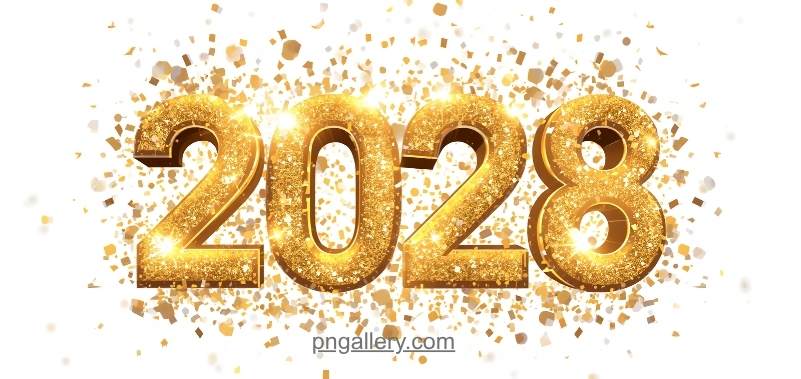 Happy New Year PNG Numbers and Confetti for Countdown Posts