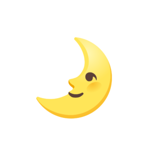 Crescent Moon Face PNG