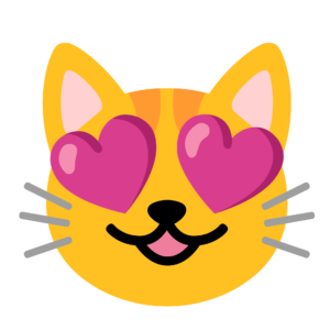 Heart Eyes Cat Emoji PNG