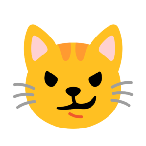 Smirk Cat Emoji PNG