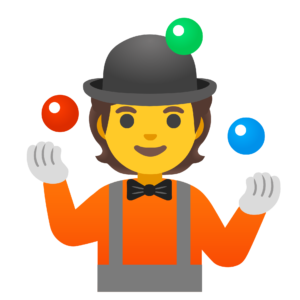 Juggling Clown Vector Illustration